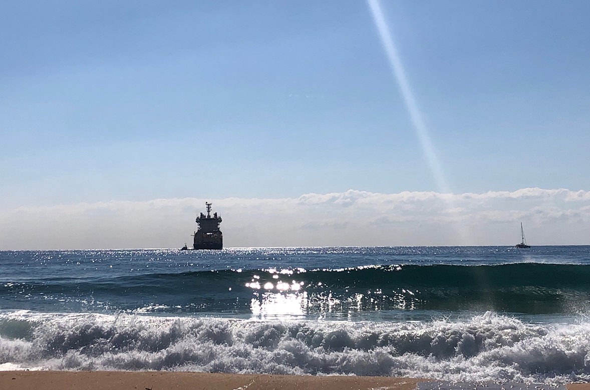 Cable Ship off the coast of Narrabeen Beach
